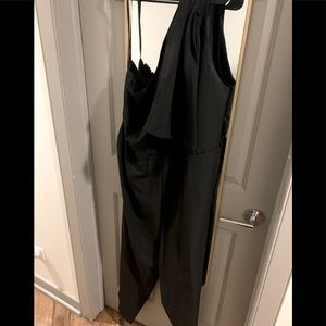 Black One Shoulder Jump Suit Size 20